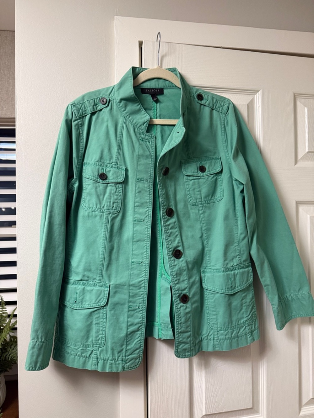 Talbots Seafoam Green Utility Jacket